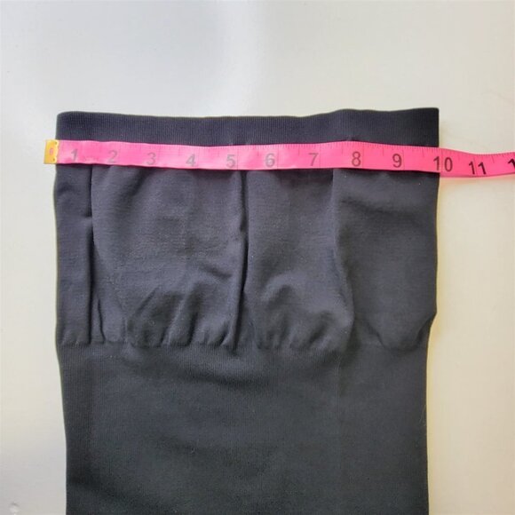 BLACK Strapless Top Stretch Solid Tank Top One Size - Picture 4 of 9
